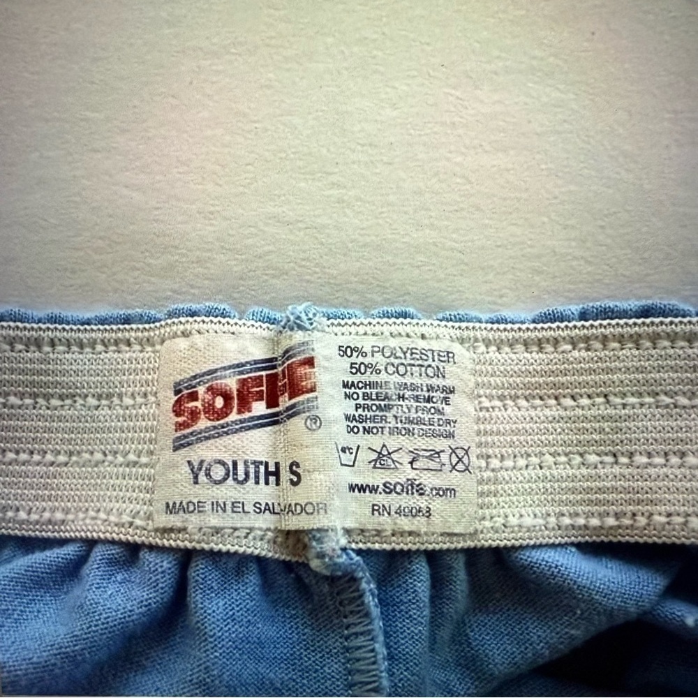 Soffe youth Athletic Shorts in Light Blue - Picture 2 of 4